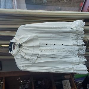 Red Queen black Legion Victorian lace top.